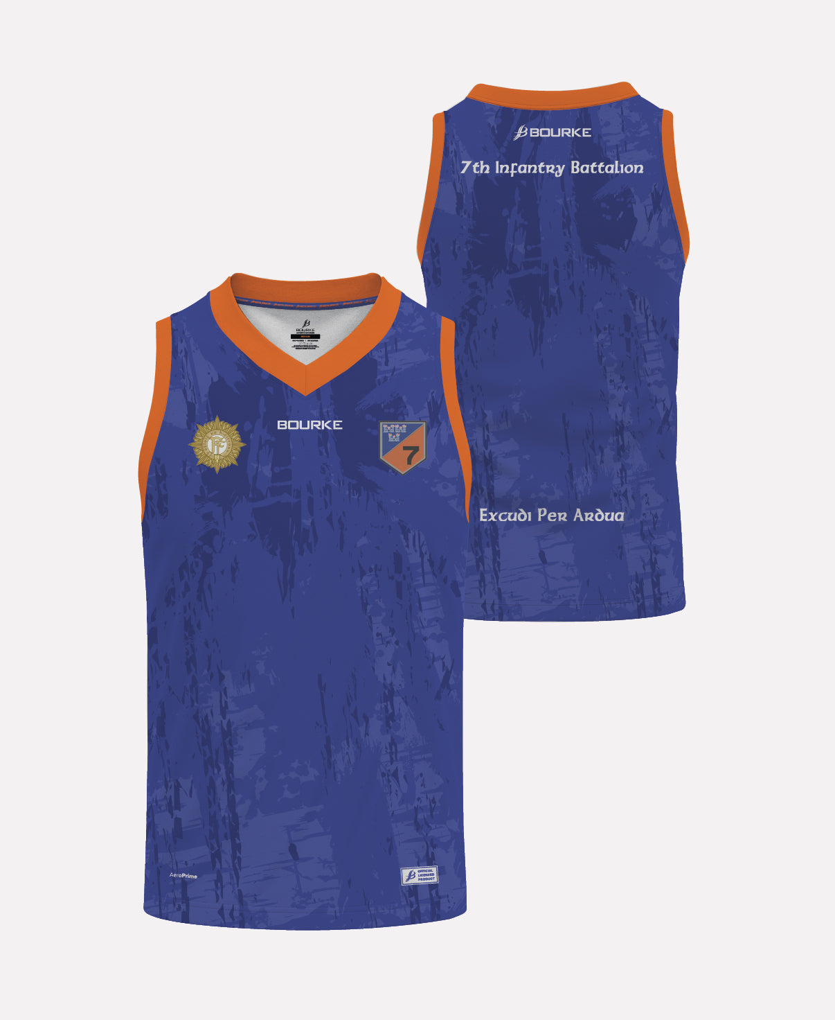 7th Infantry Battalion Singlet (Blue/Orange)