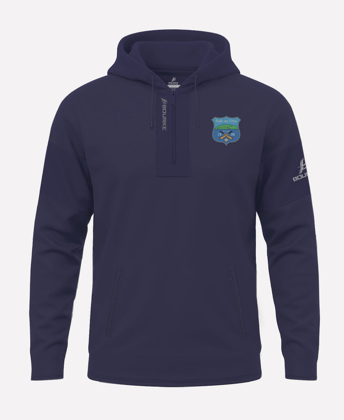Ballinahinch GAA TEASRA Half Zip Hoodie (Navy)
