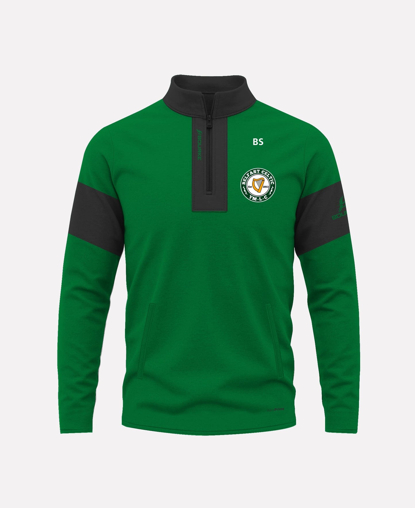 Belfast Celtic TEASRA Half Zip (Black/Green)