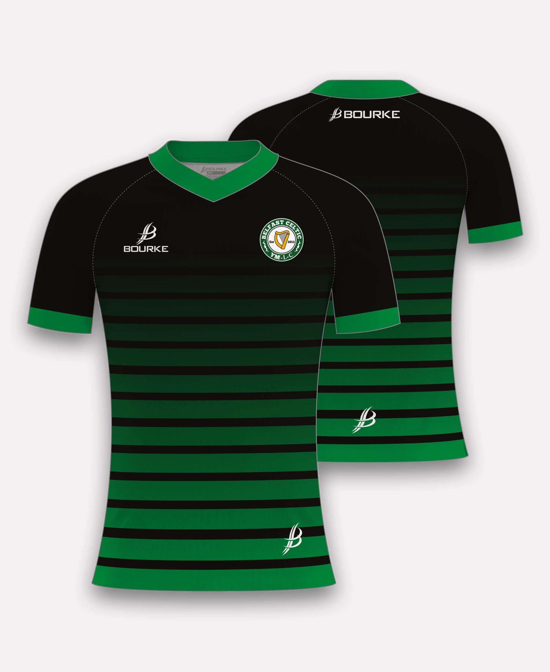 celtic football gear Belfast Celtic Away Jersey (Black/Green) – Bourke Sports (.COM) Website