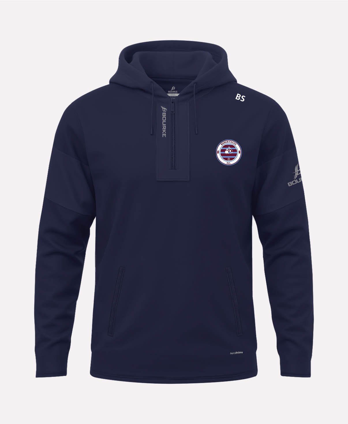 Boher Celtic FC TEASRA Half Zip Hoodie (Navy)