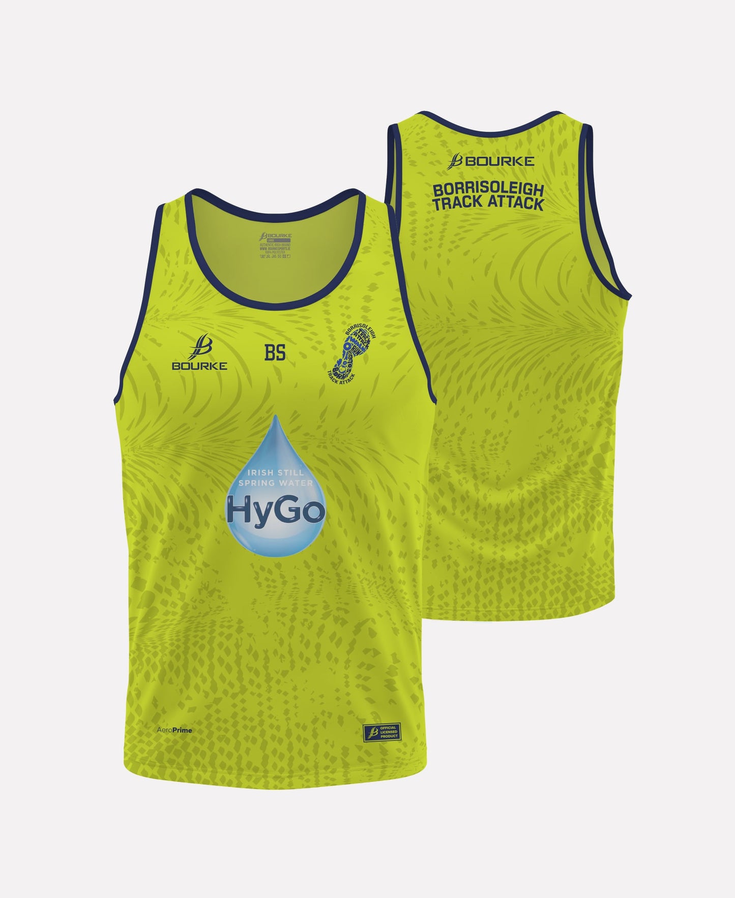 Borrisoleigh Track Attack Mens Running Singlet 2026 (Yellow)
