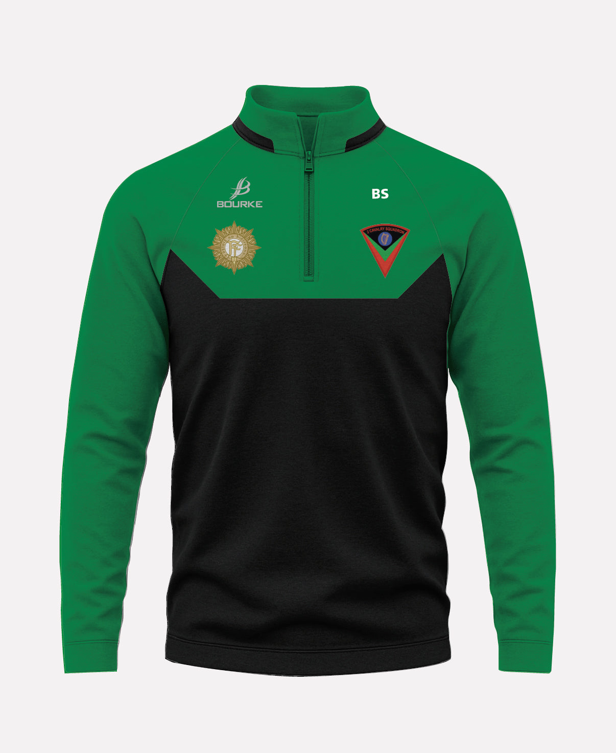 Cathal Brugha Barrack BARR Half Zip (Black/Green)