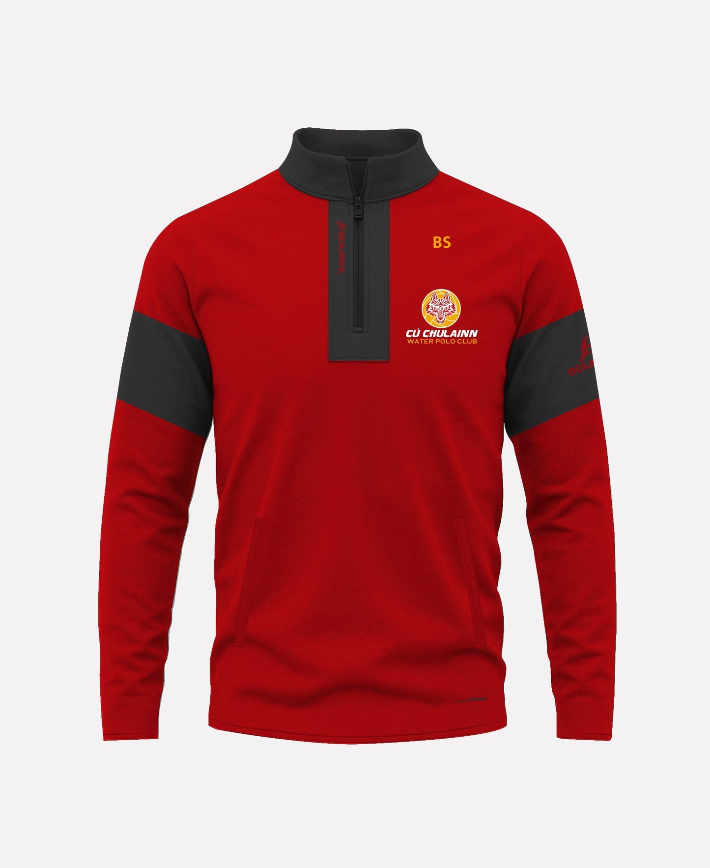 Cu Chulainn Water Polo TEASRA Half Zip (Black/Red)