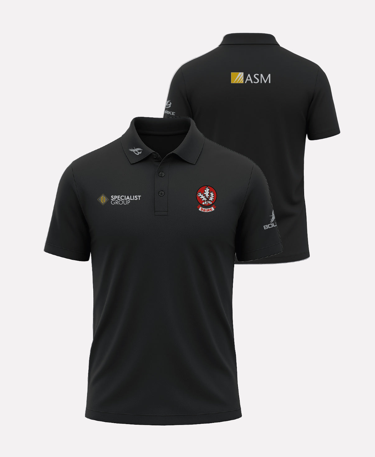 Derry Camogie FORTIS Polo Shirt (Black)