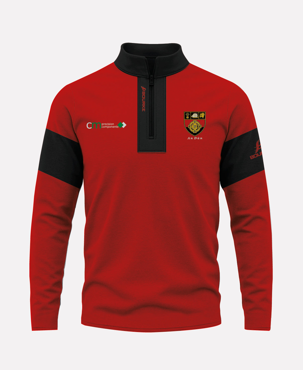 Down Camogie TEASRA Half Zip (Black/Red)
