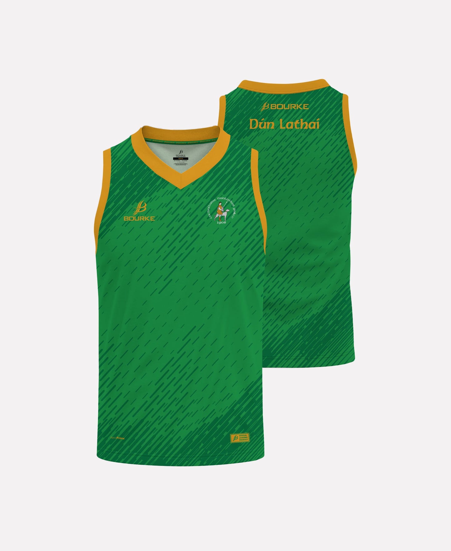 Dunloy Cuchullains Singlet (Green/Amber)