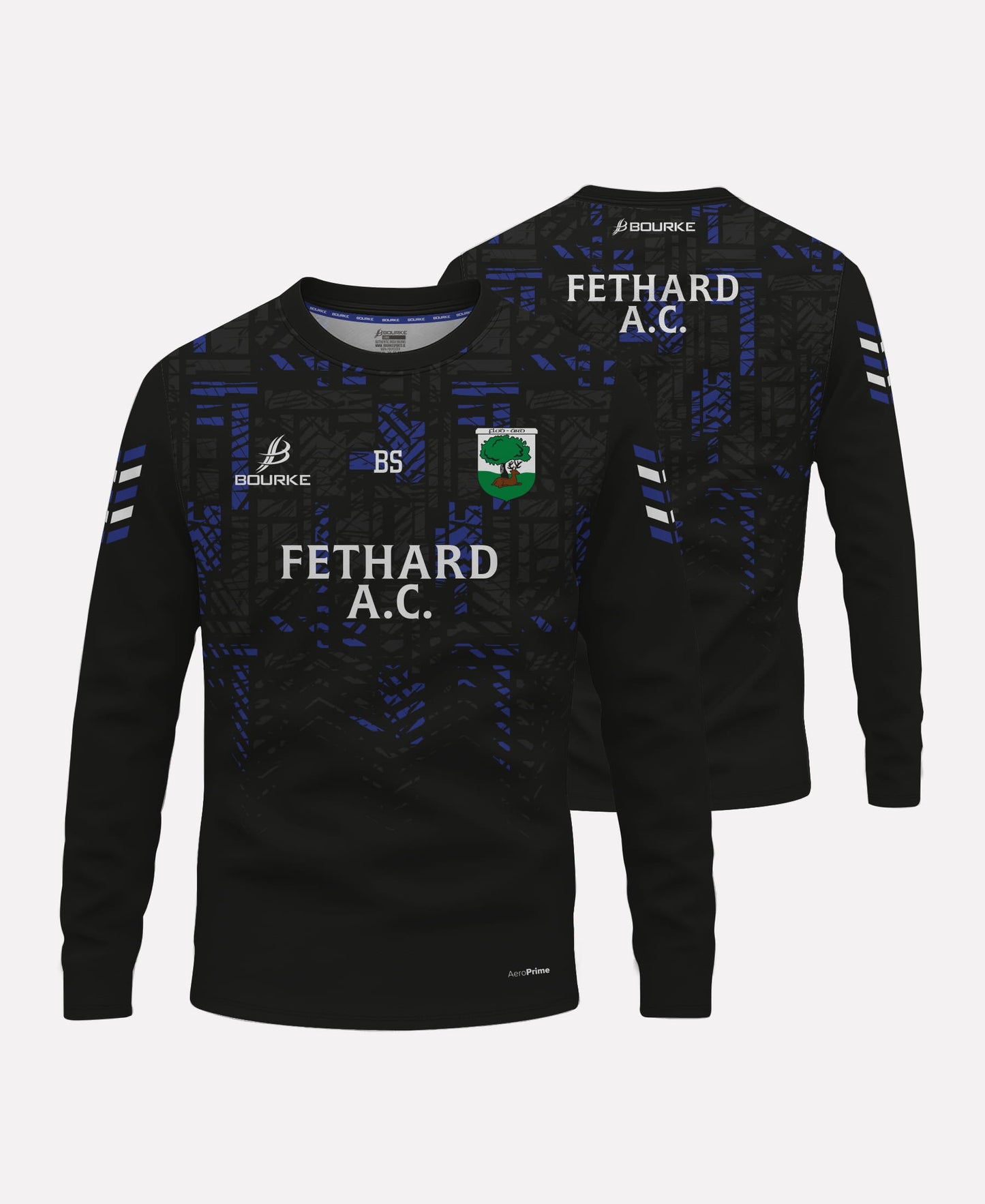 Fethard AC Warm Up Crew Neck (Black/Blue)