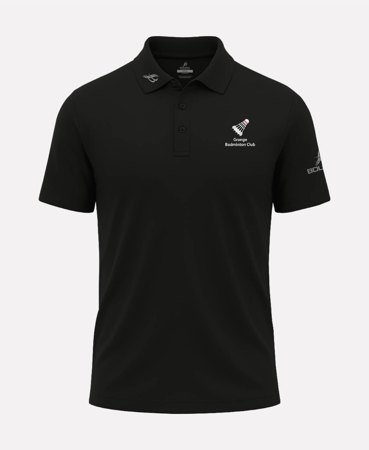 Grange Badminton FORTIS Polo Shirt (Black)