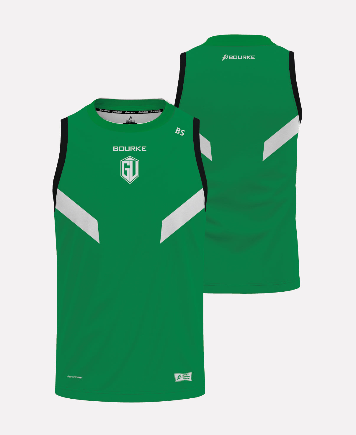 Grange United FC Training Singlet (Green/White)
