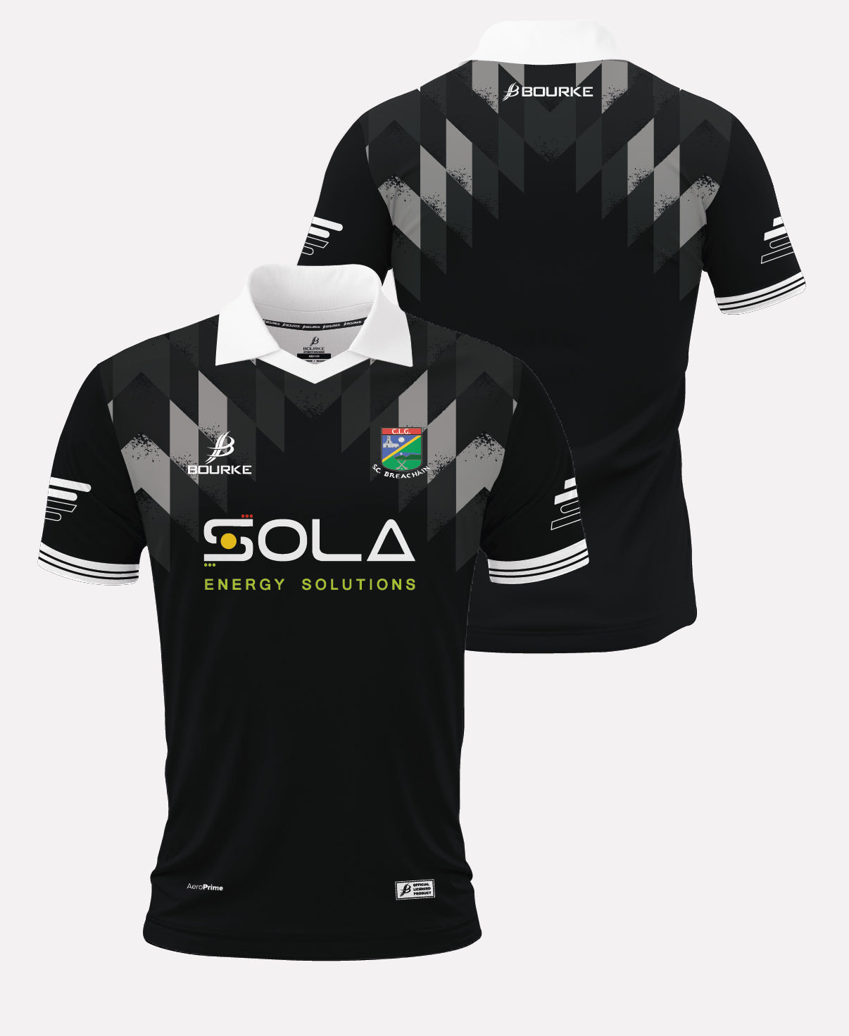 JK Brackens GAA Retro Jersey (Black/Grey/White)