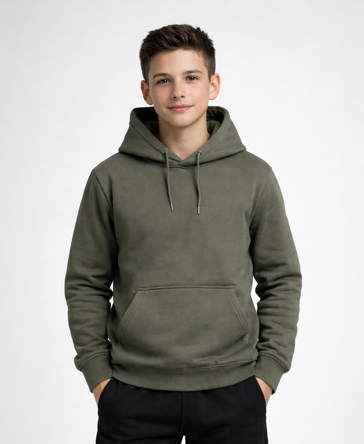 TEASRA Pullover Hoodie (Olive Green)