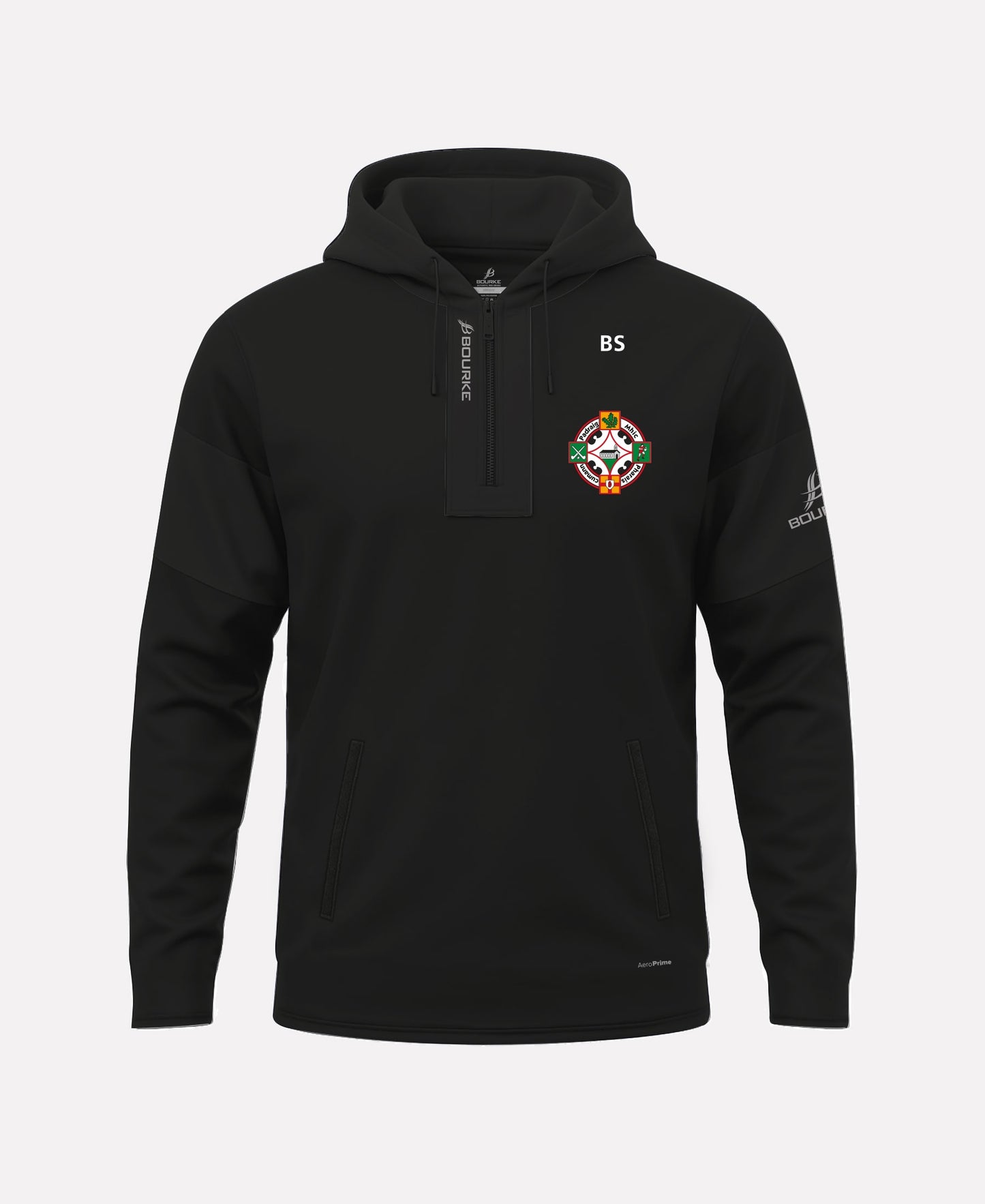 Kilrea Camogie TEASRA Half Zip Hoodie (Black)