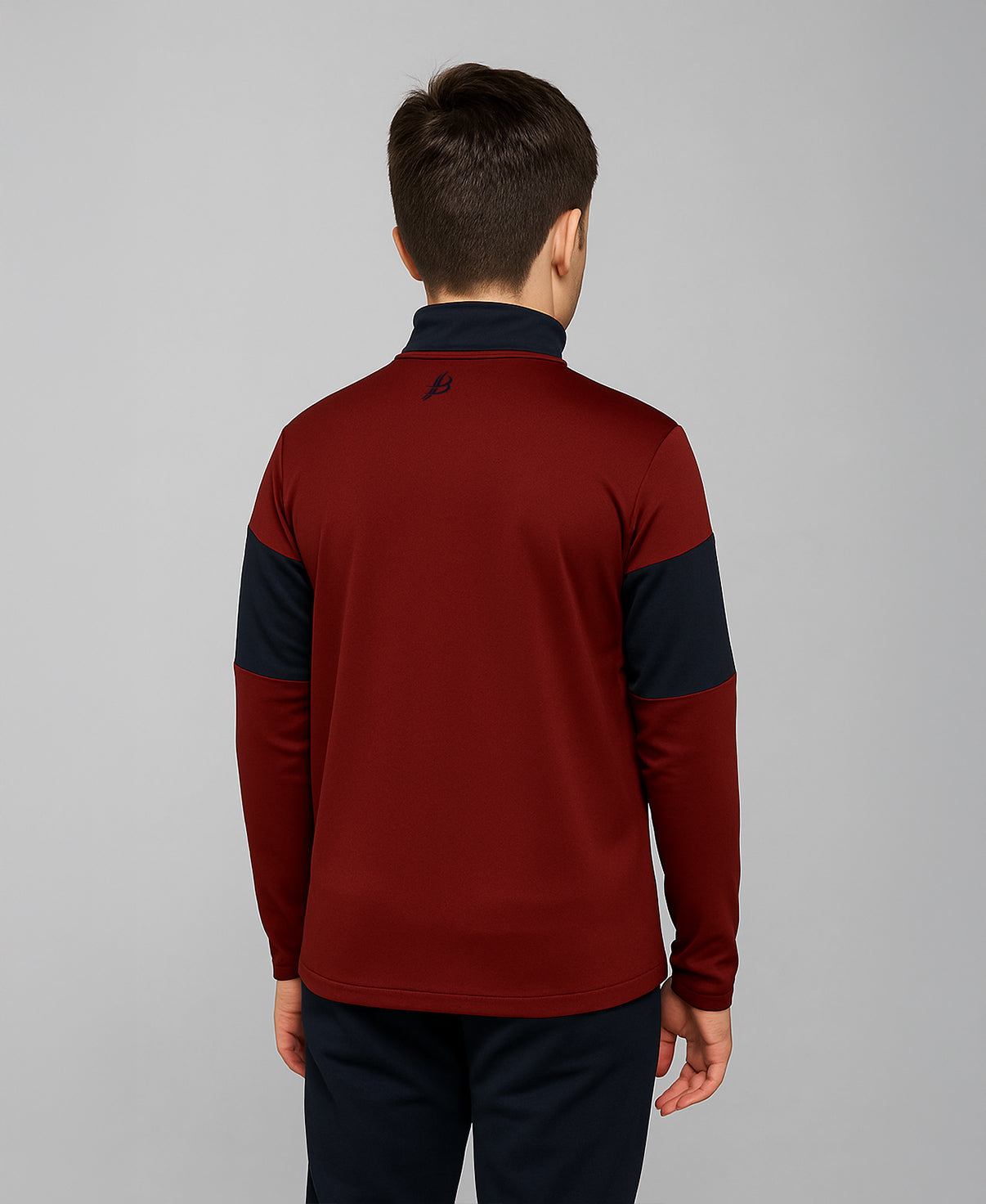TEASRA Kids Half Zip (Navy/Maroon)