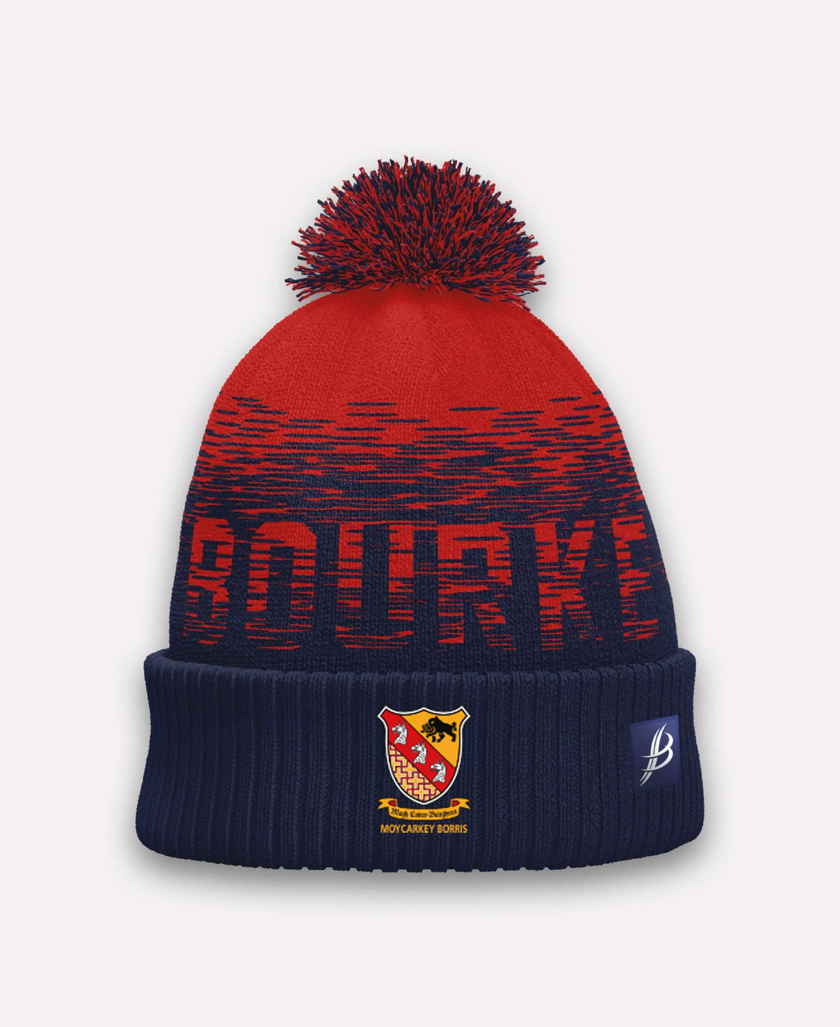 Moycarkey Borris GAA TACA Fleece Lined Bobble Hat (Red/Navy)