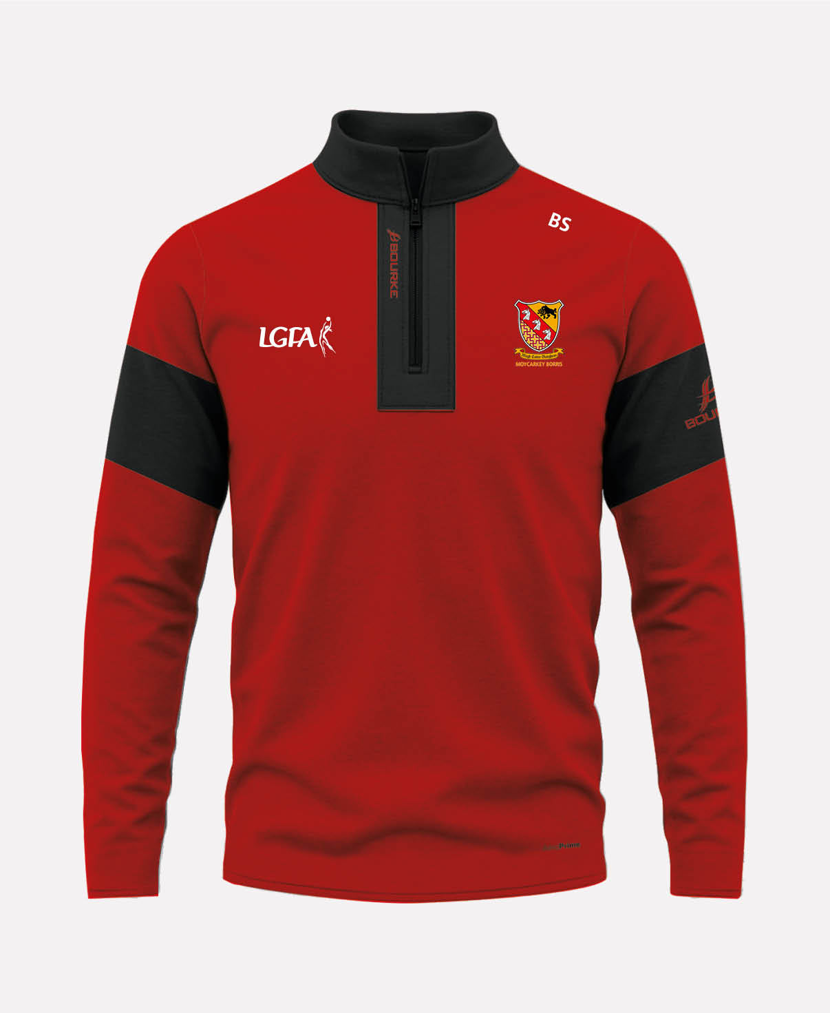 Moycarkey Borris LGFA TEASRA Half Zip (Black/Red)