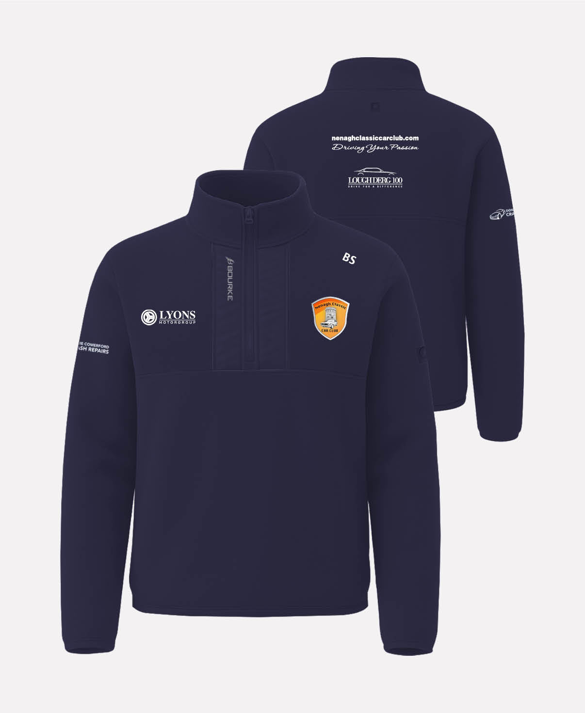 Nenagh Classic Car Club TEASRA Half Zip Fleece (Navy)