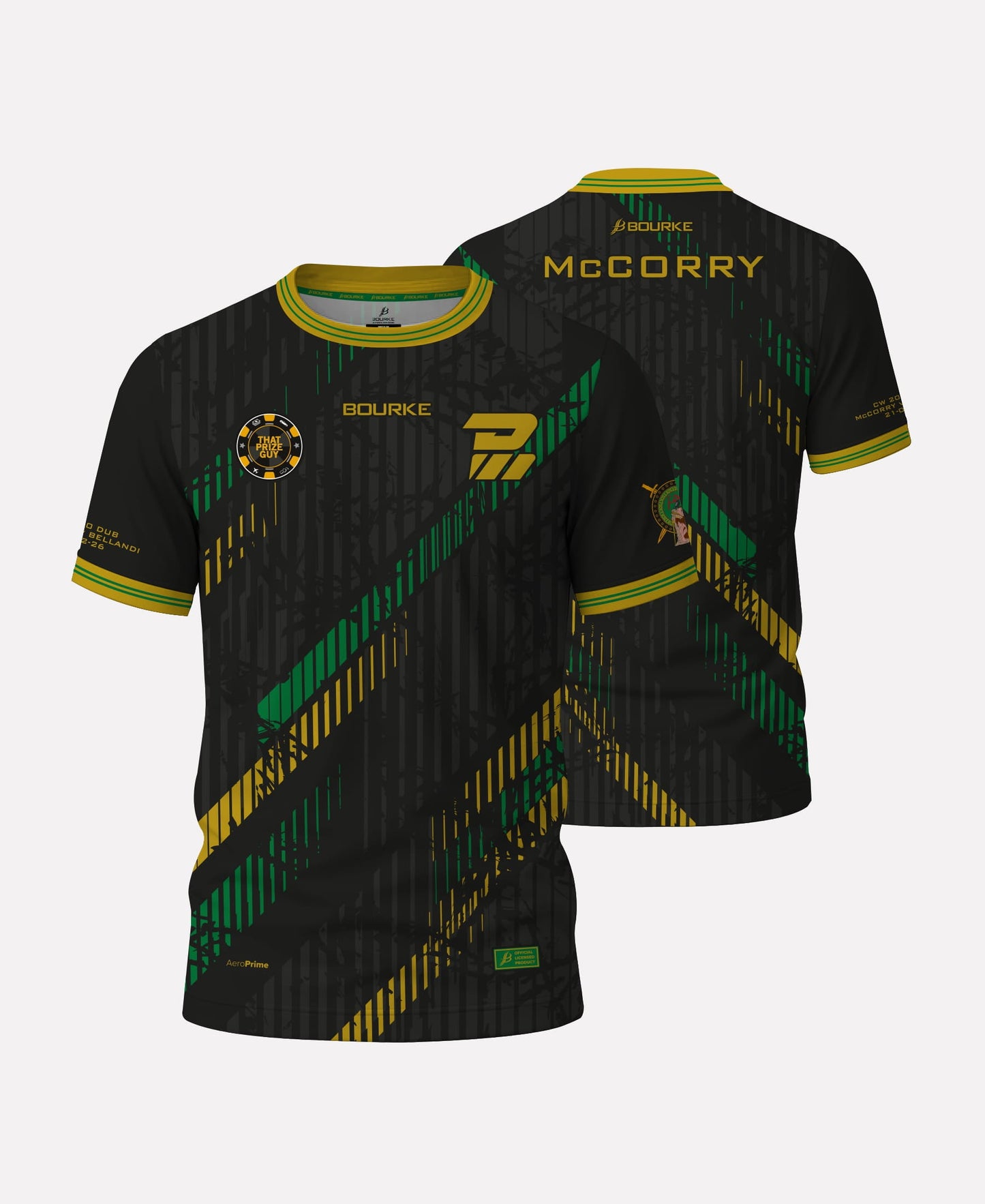 Team McCorry MMA Jersey (Black/Green/Gold)
