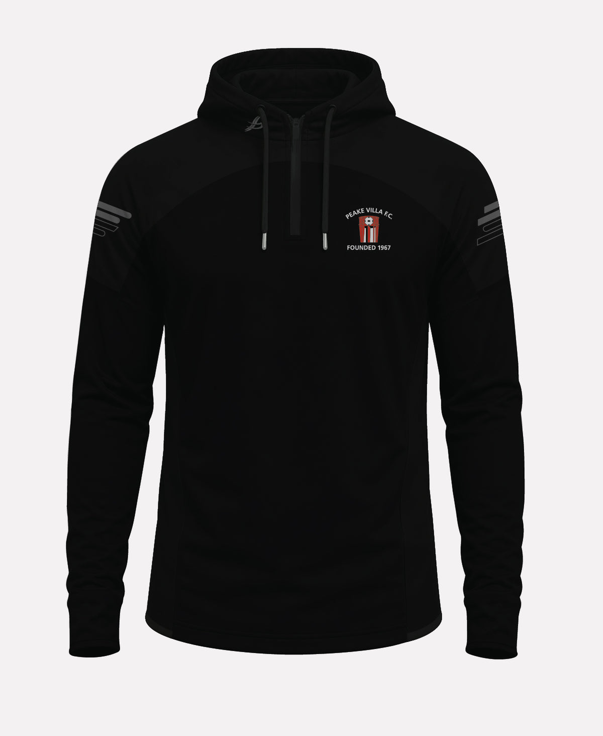 Peake Villa FC SORA Half Zip Hoodie (Black)