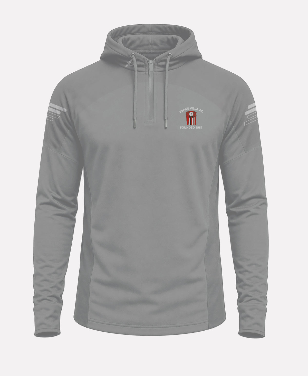 Peake Villa FC SORA Half Zip Hoodie (Grey)