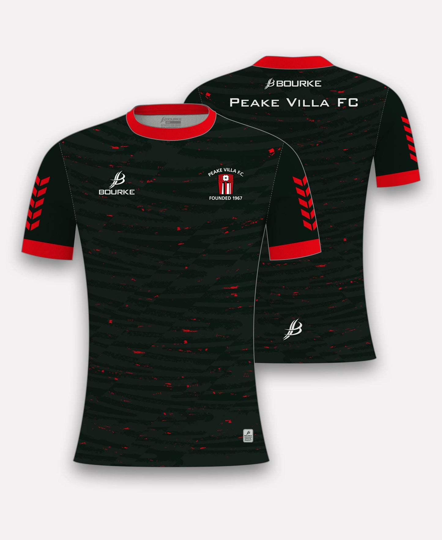 Peake Villa FC Training Jersey 2025 (Black/Red)