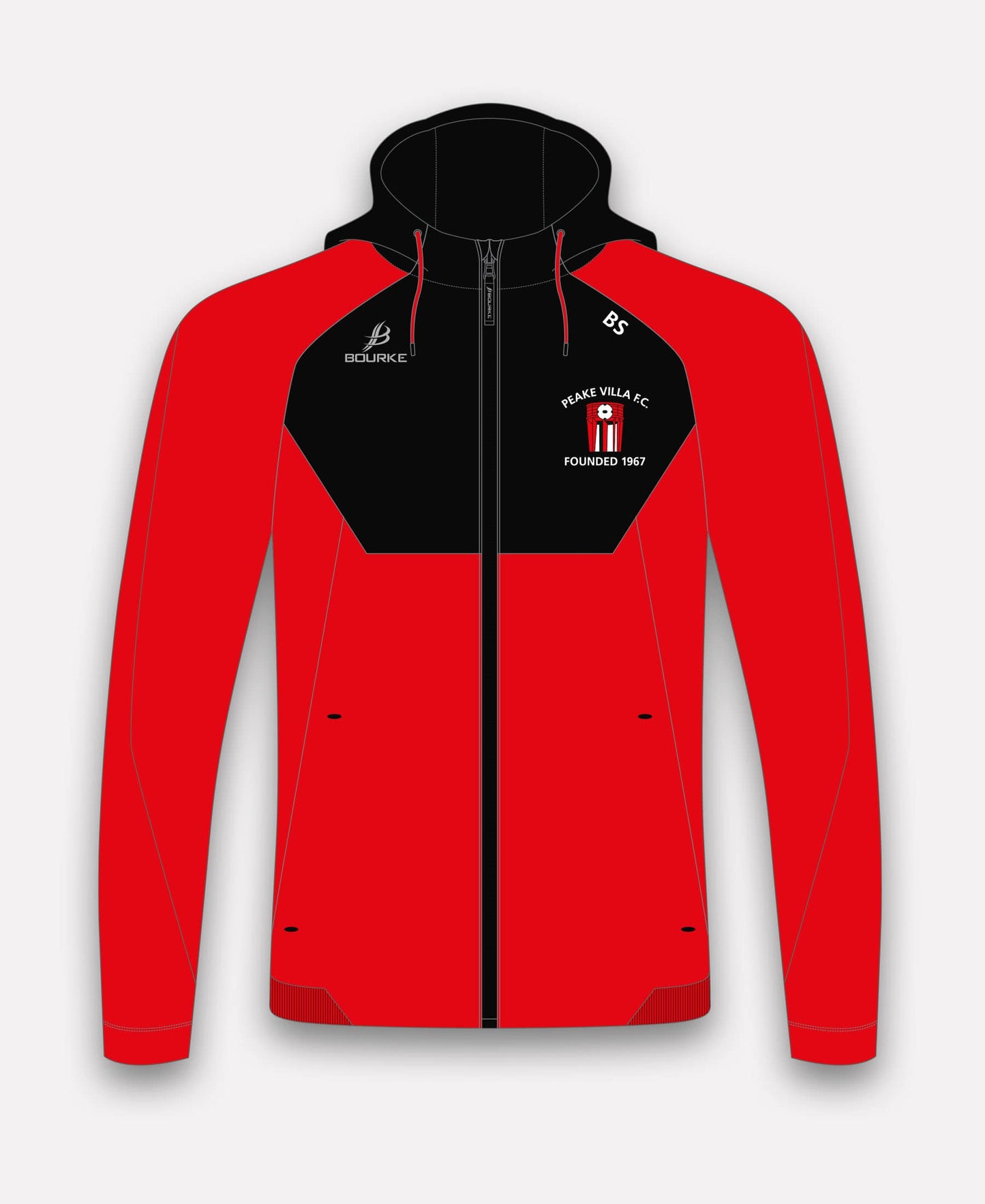 Peake Villa FC BARR Hoody (Black/Red)
