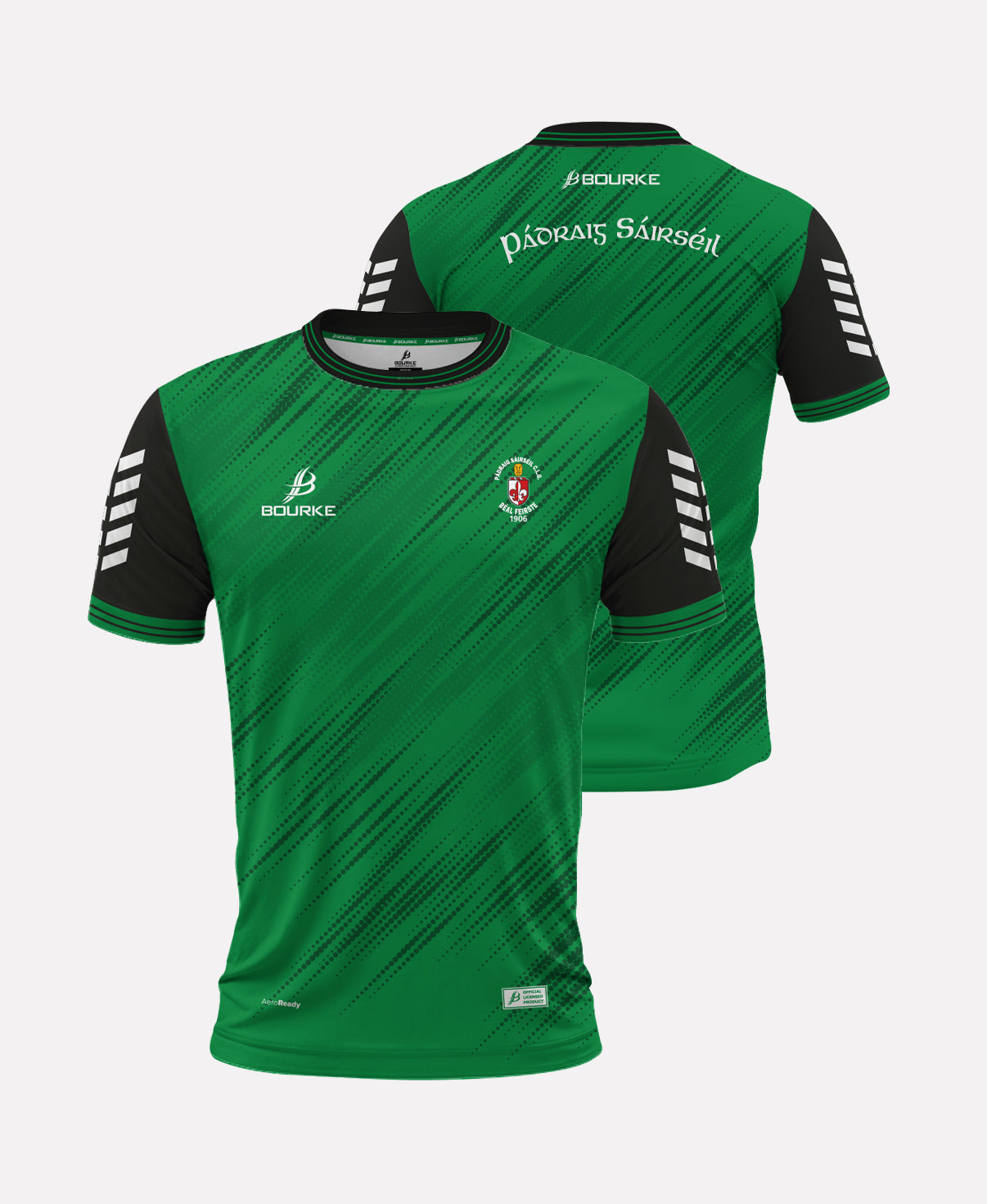 Sarsfields GAA Belfast Training Jersey 2025/26 (Green/Black)