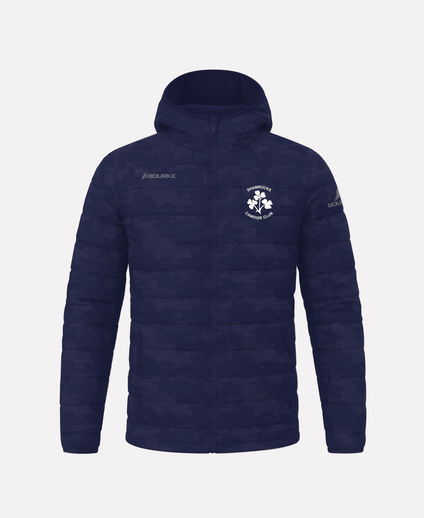 Shamrocks Camogie Galway Reflective Camo Jacket (Navy)
