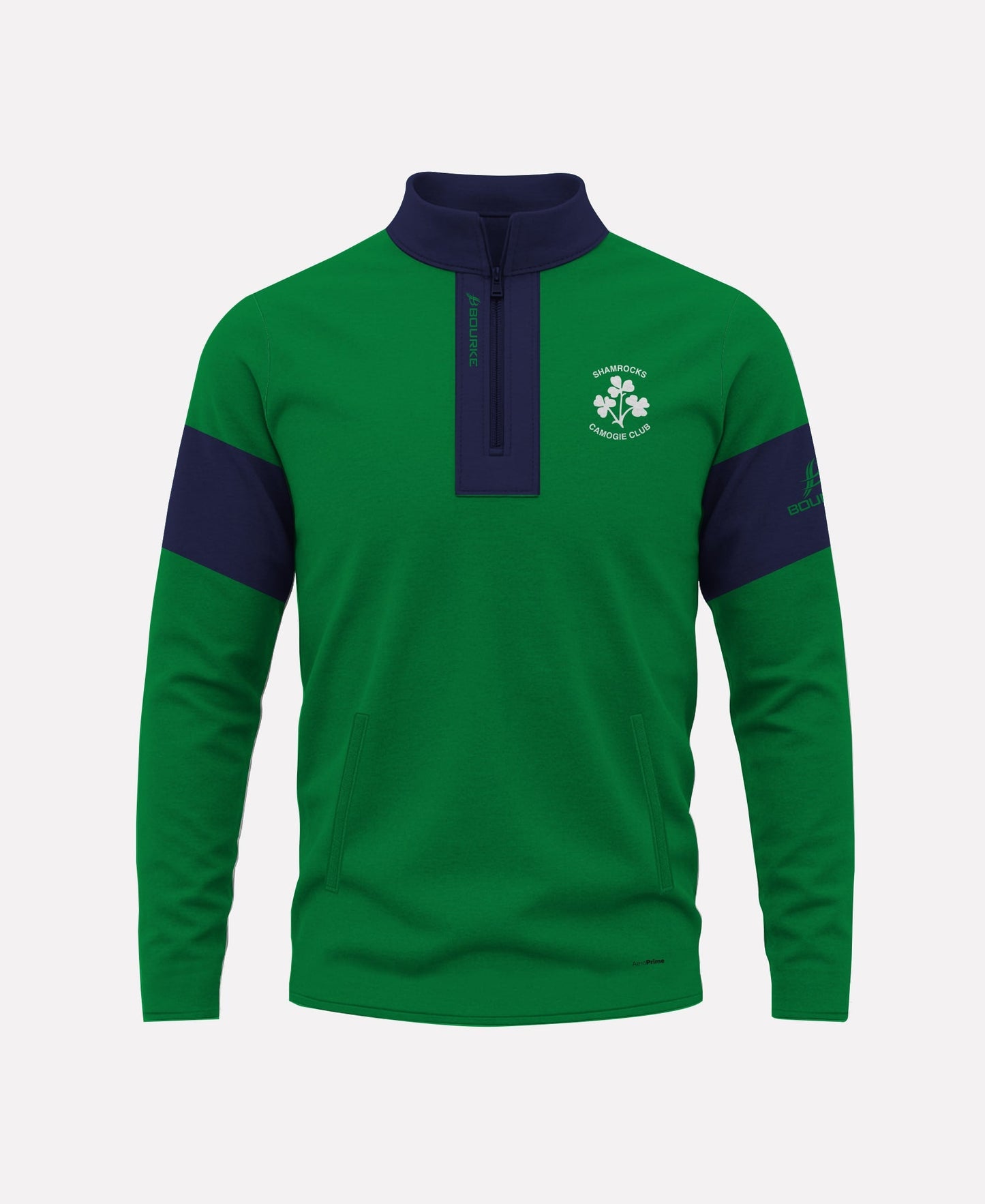 Shamrocks Camogie Galway TEASRA Half Zip (Navy/Green)