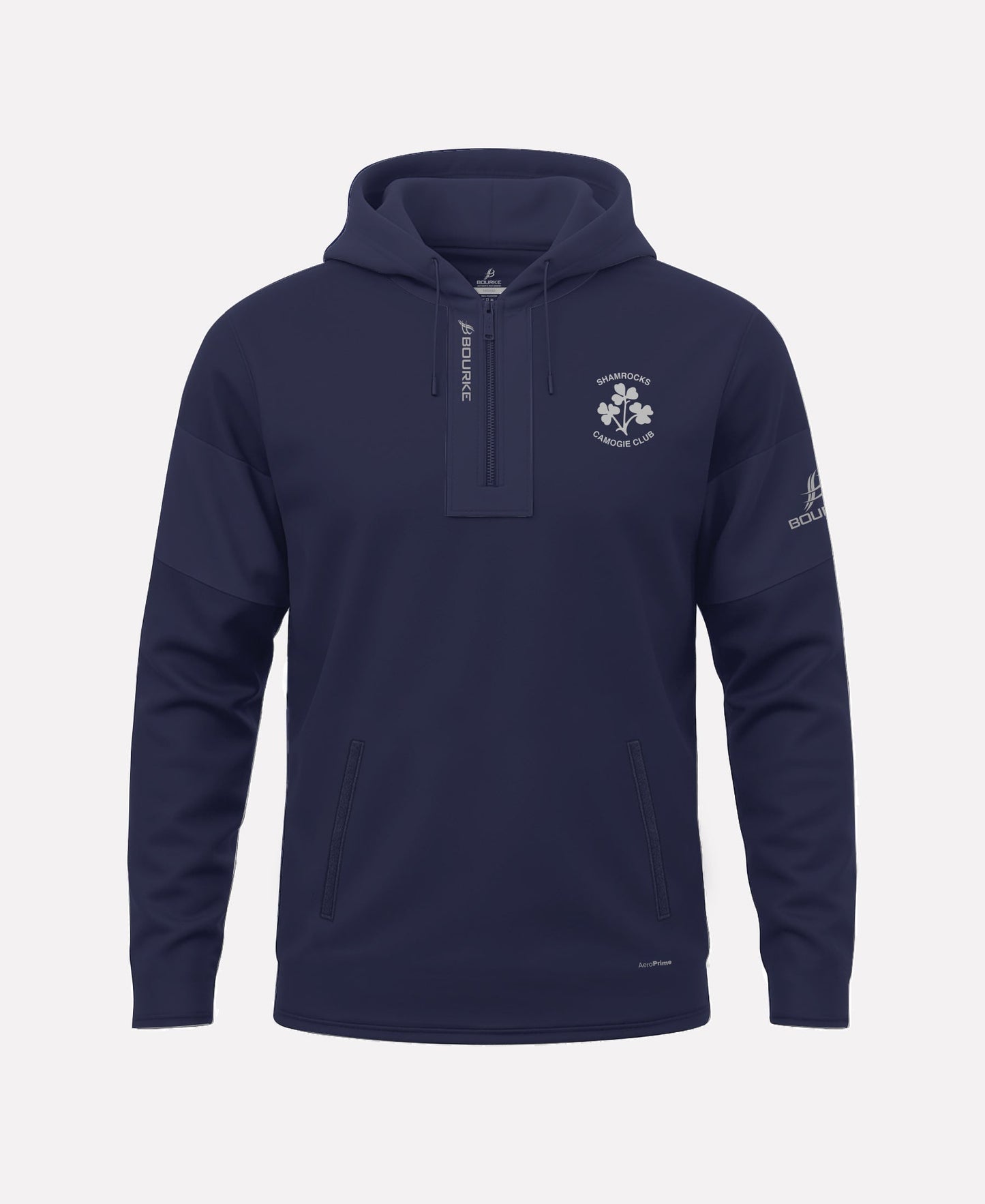 Shamrocks Camogie Galway TEASRA Half Zip Hoodie (Navy)