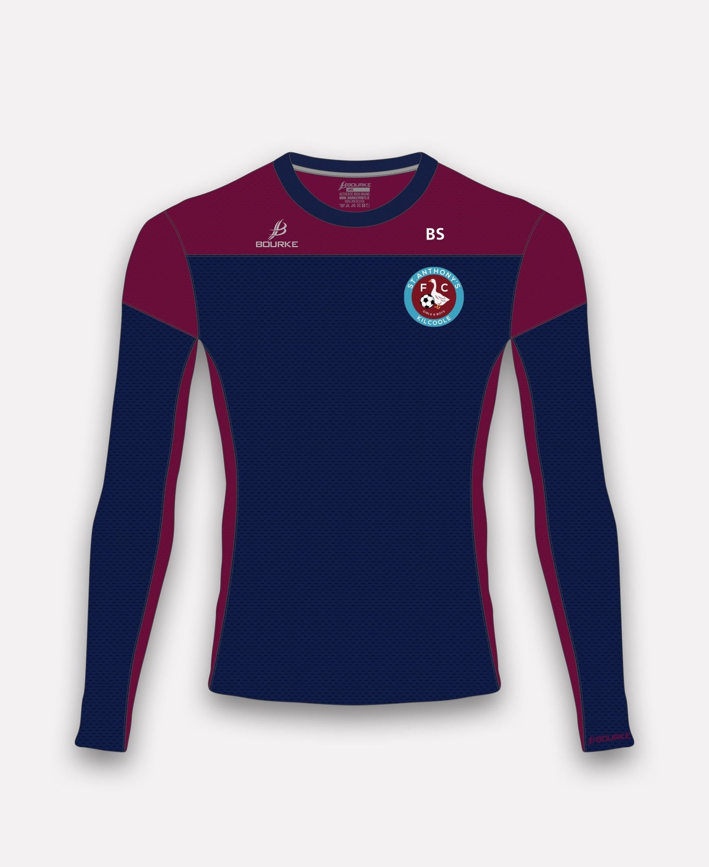 St Anthonys FC TACA Crew Neck (Maroon/Navy)