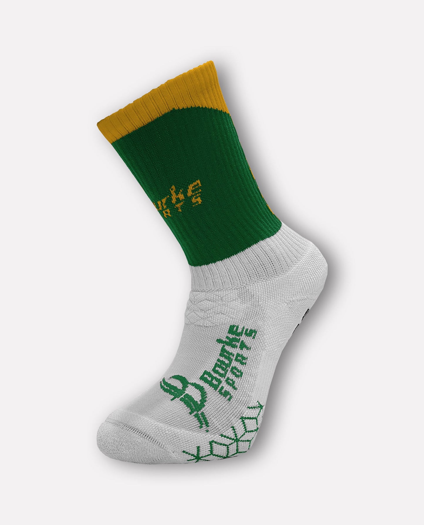 St James GAA Miniz Chevron Socks (Green/Amber)