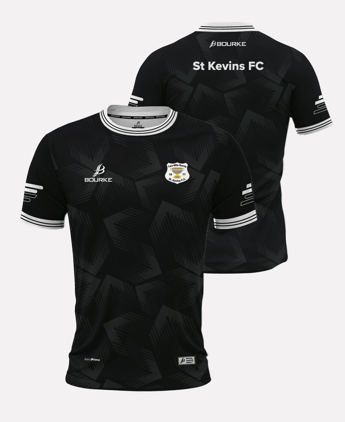 Two Mile Borris St Kevins FC Training Jersey 26/27 (Black/White)