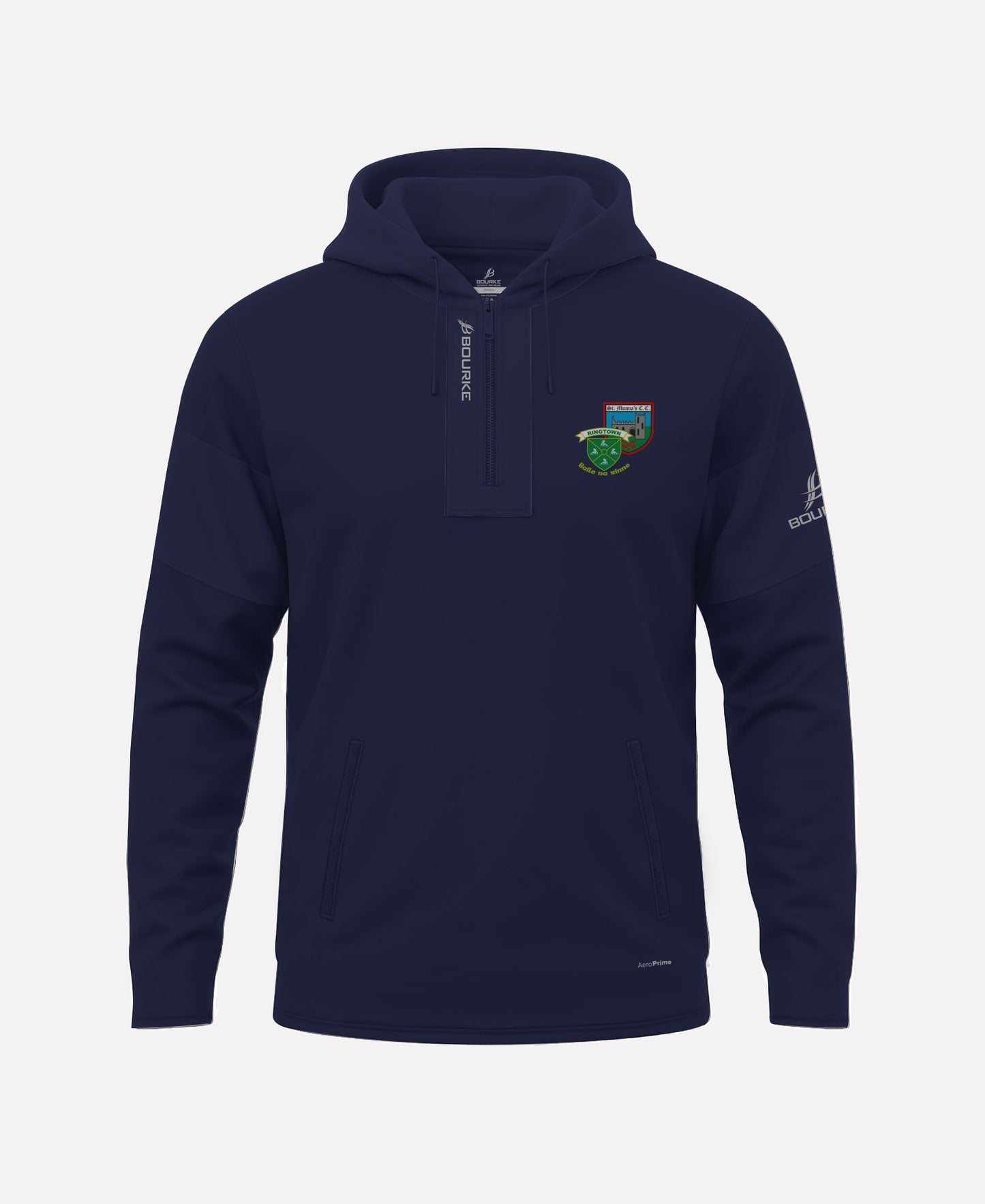 St Munnas-Ringtown Camogie TEASRA Half Zip Hoodie (Navy)