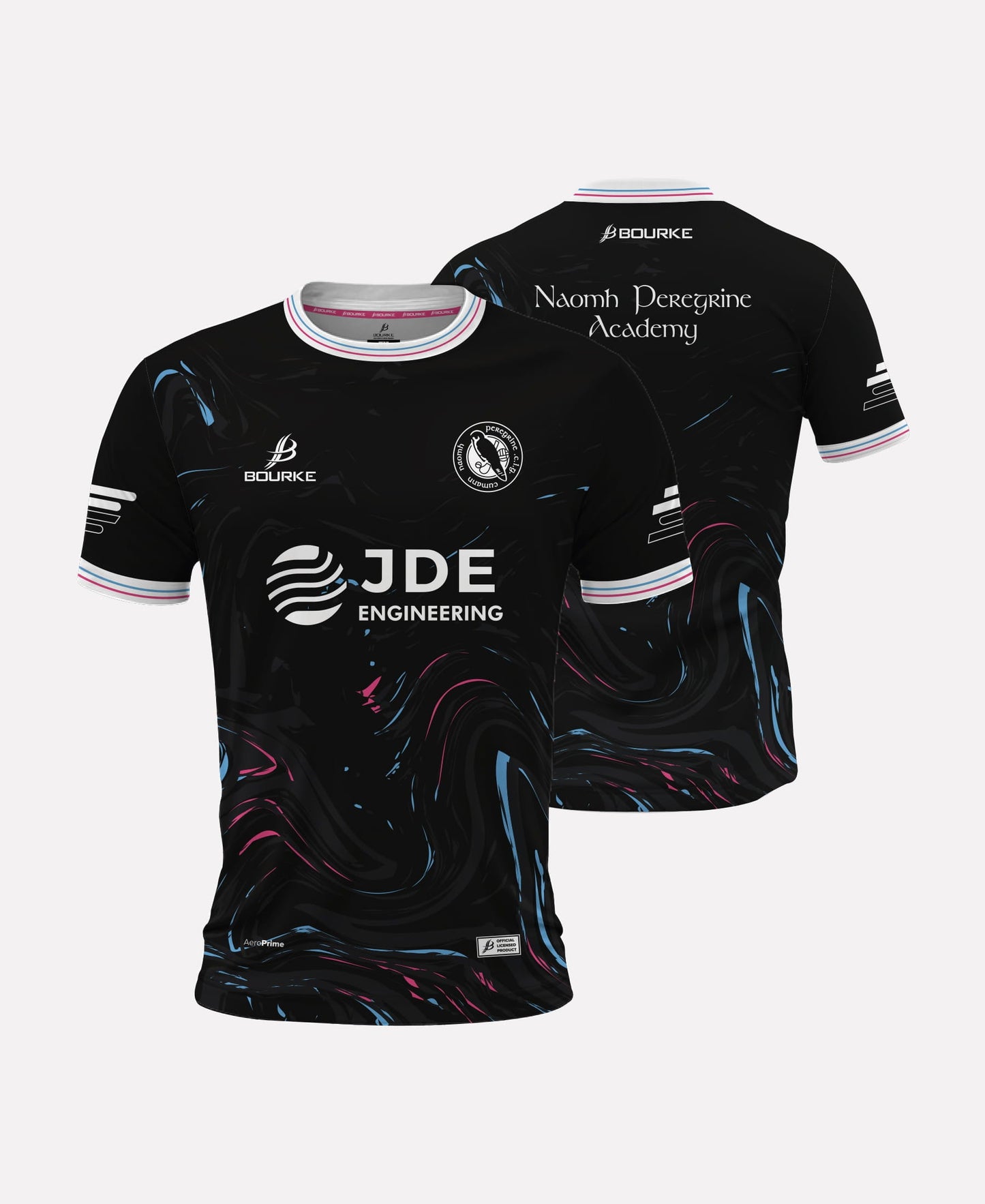 St Peregrines GAA Academy Jersey (Black/White/Blue/Pink)