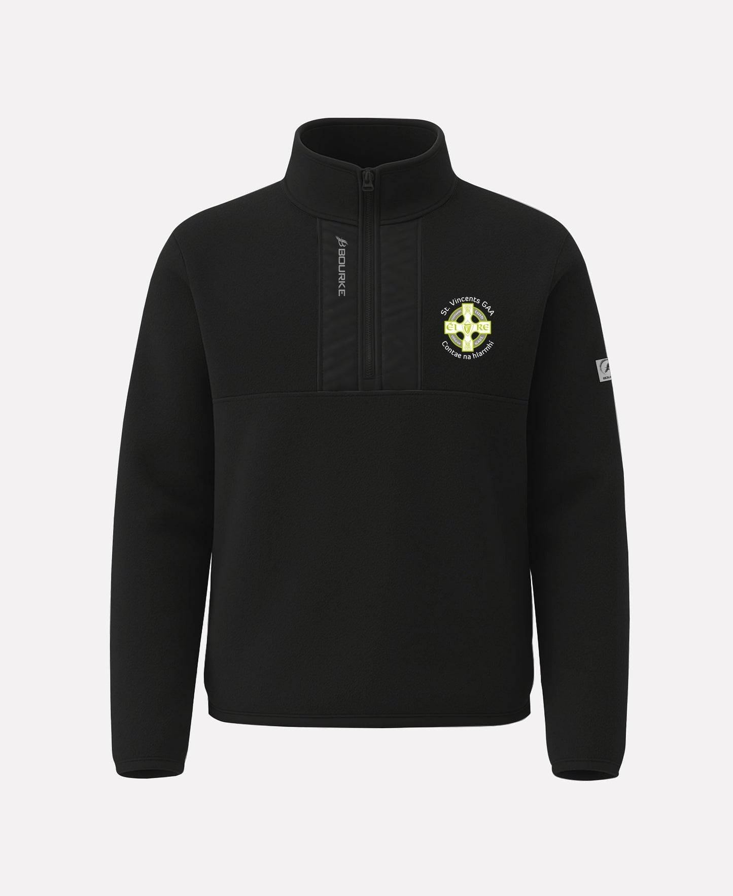 St. Vincents Westmeath GAA TEASRA Half Zip Fleece (Black)