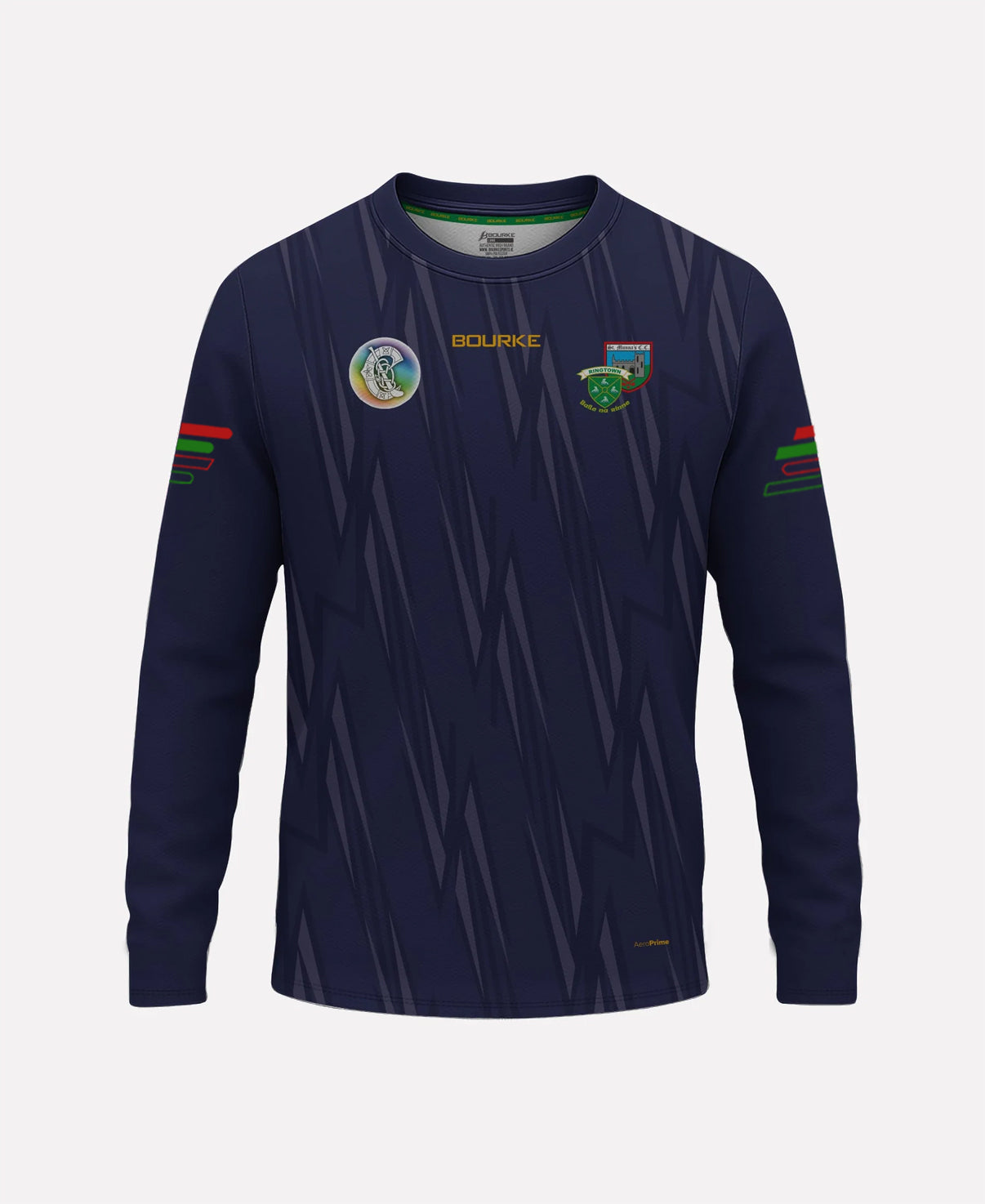 Ringtown Camogie Warm Up Crew Neck (Navy/Green/Amber)