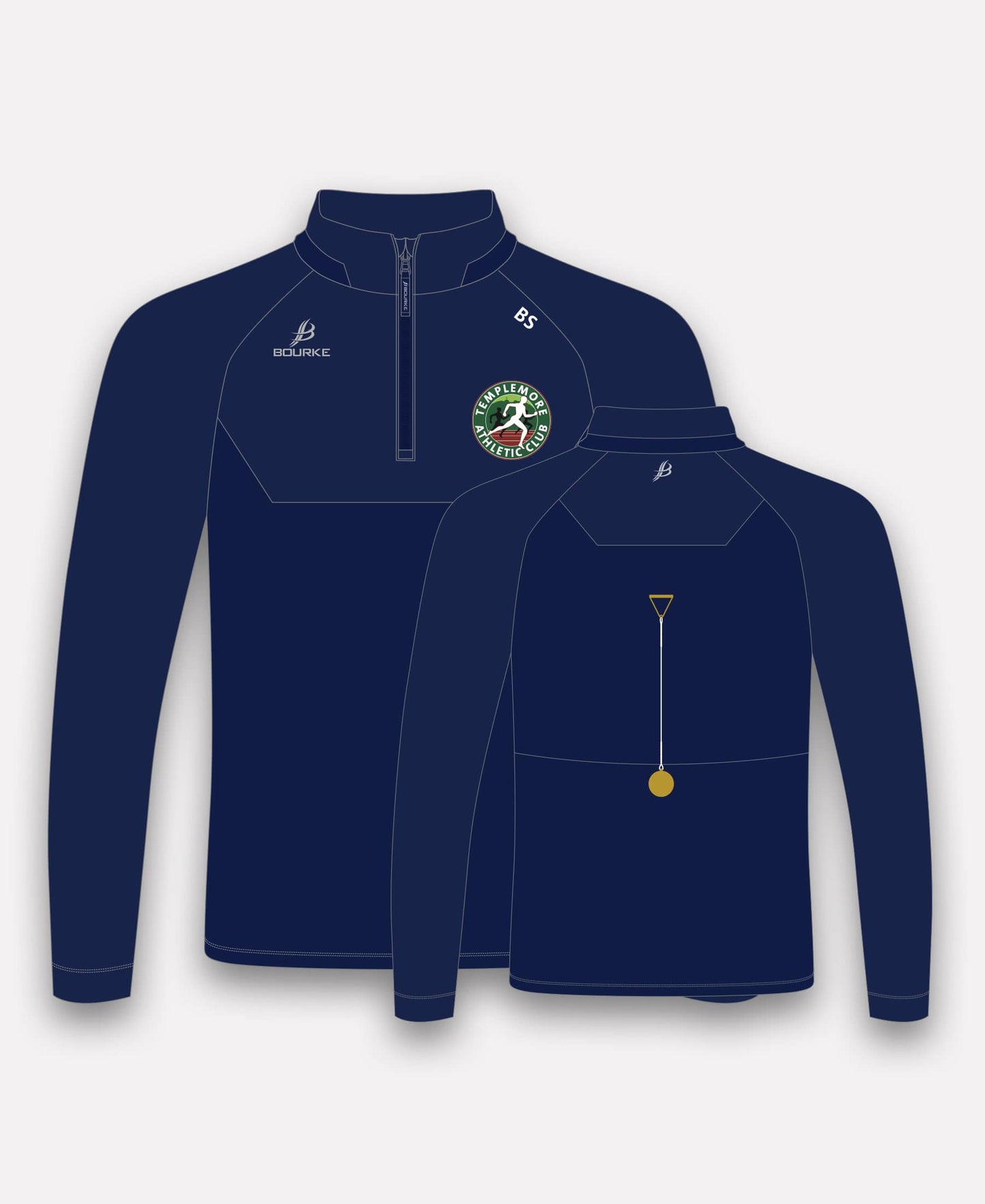 Templemore AC HAMMER THROW BARR Half Zip (Navy)