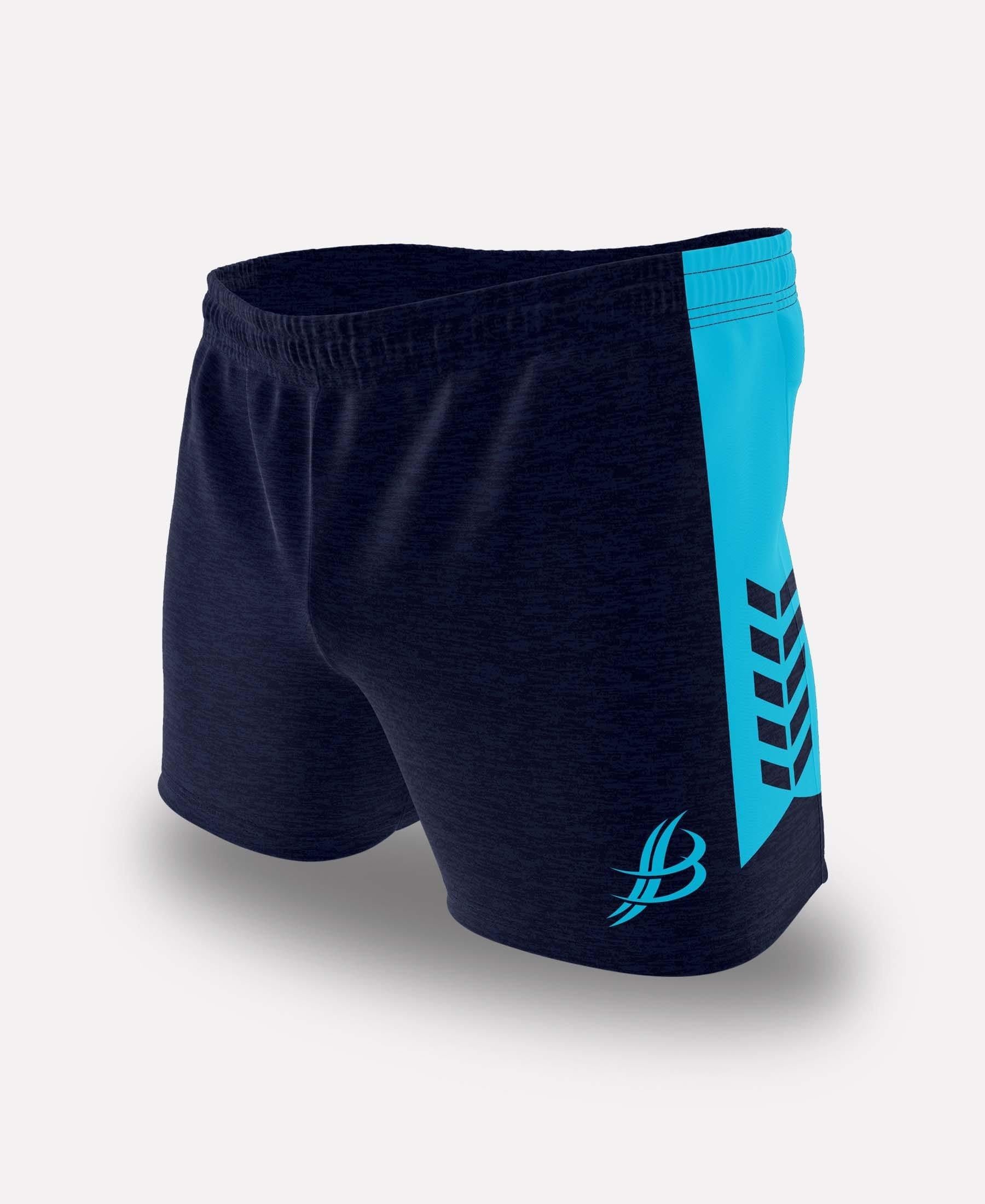 BUA20 Shorts (Navy/Cyan) - Bourke Sports Limited