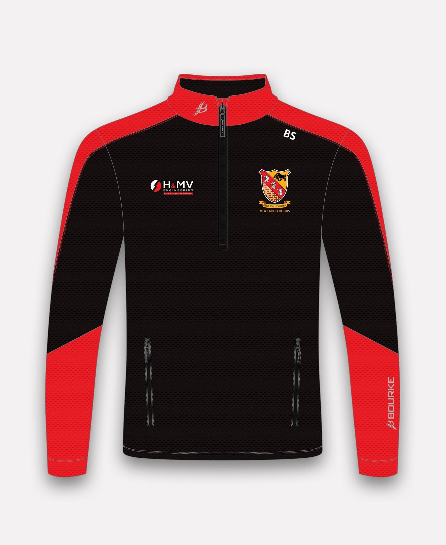 Moycarkey Borris GAA Croga Half Zip (Black/Red)