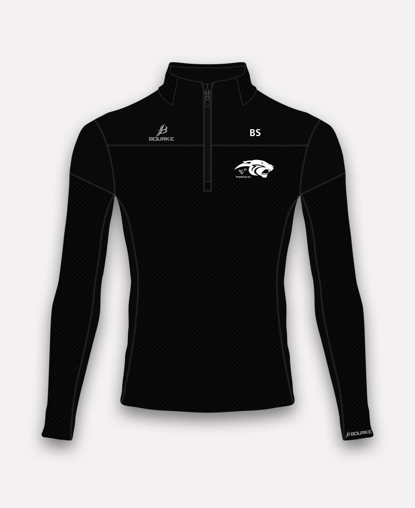 Pembroke Badminton TACA Half Zip (Black)