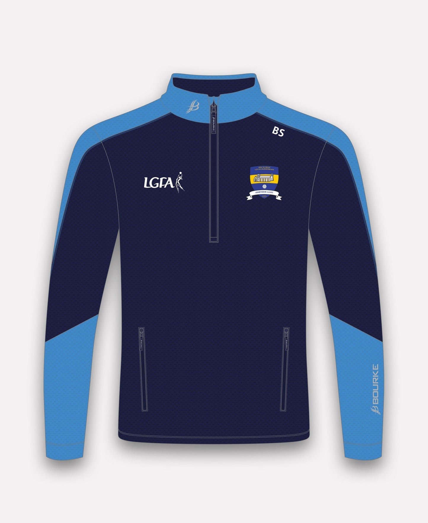 Abbeyside LGFA Croga Half Zip (Navy/Sky)