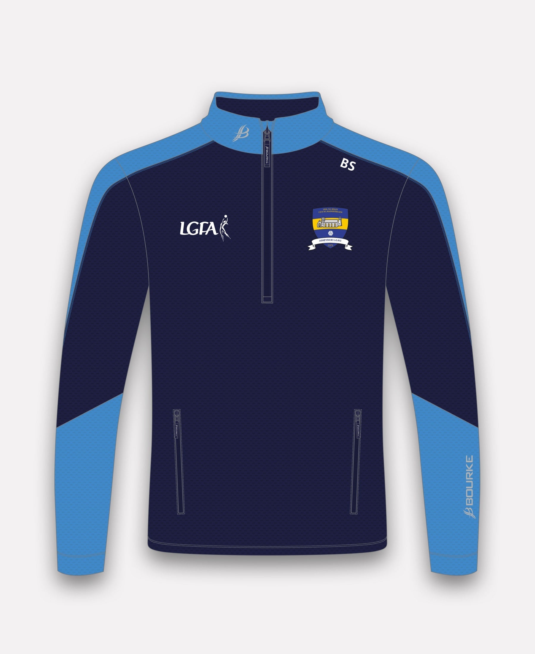 Abbeyside LGFA Croga Half Zip (Navy/Sky)