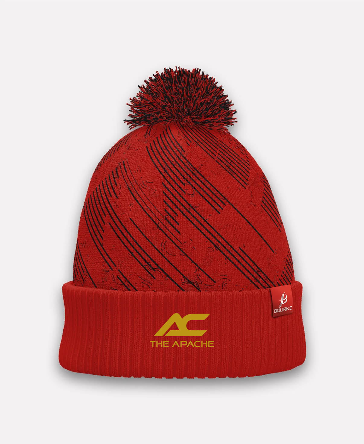 Team Cacace BARR Bobble Hat (Black/Red)