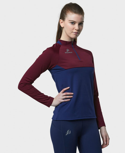 BARR Adult Half Zip (Navy/Maroon)