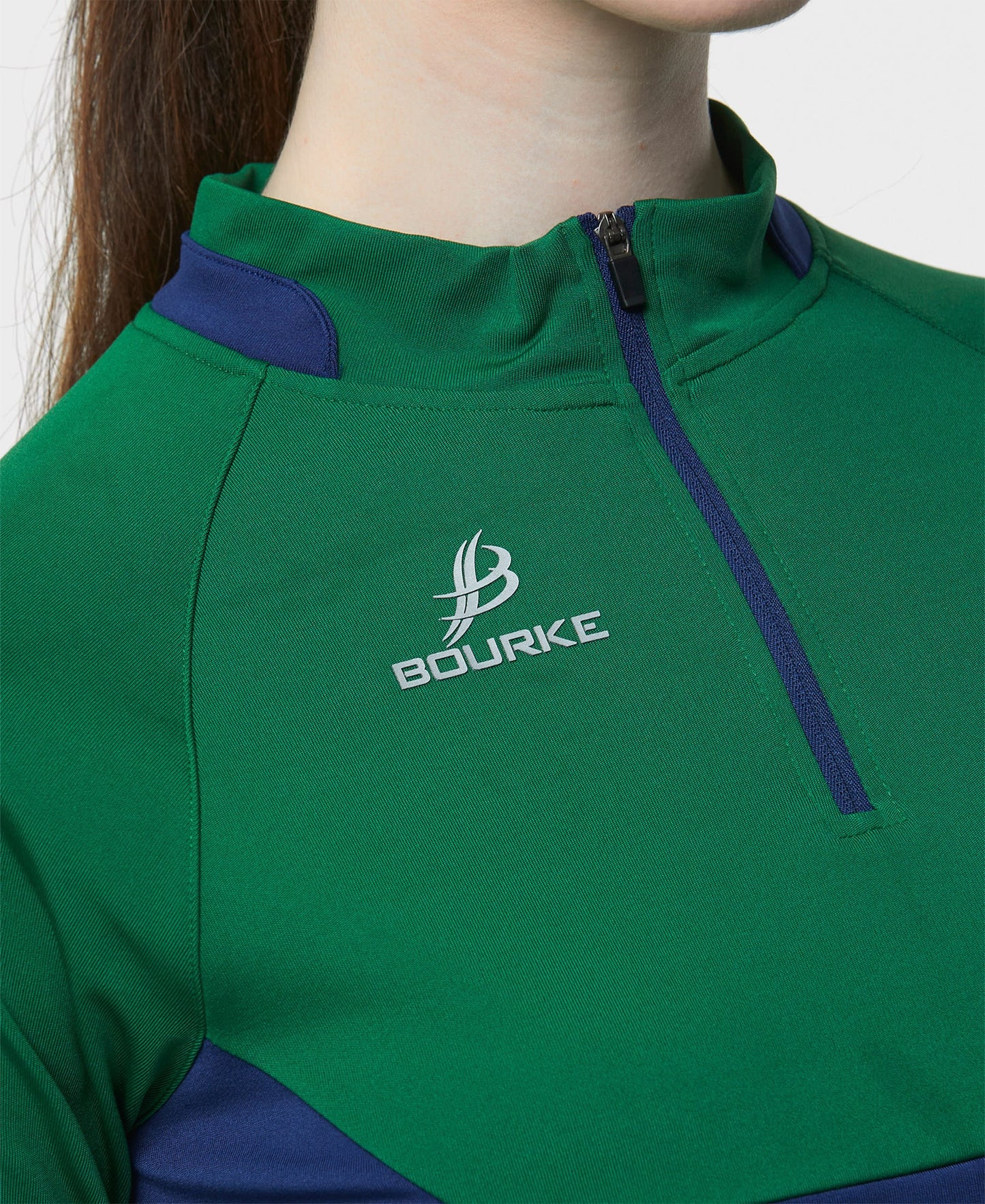 BARR Adult Half Zip (Navy/Green)