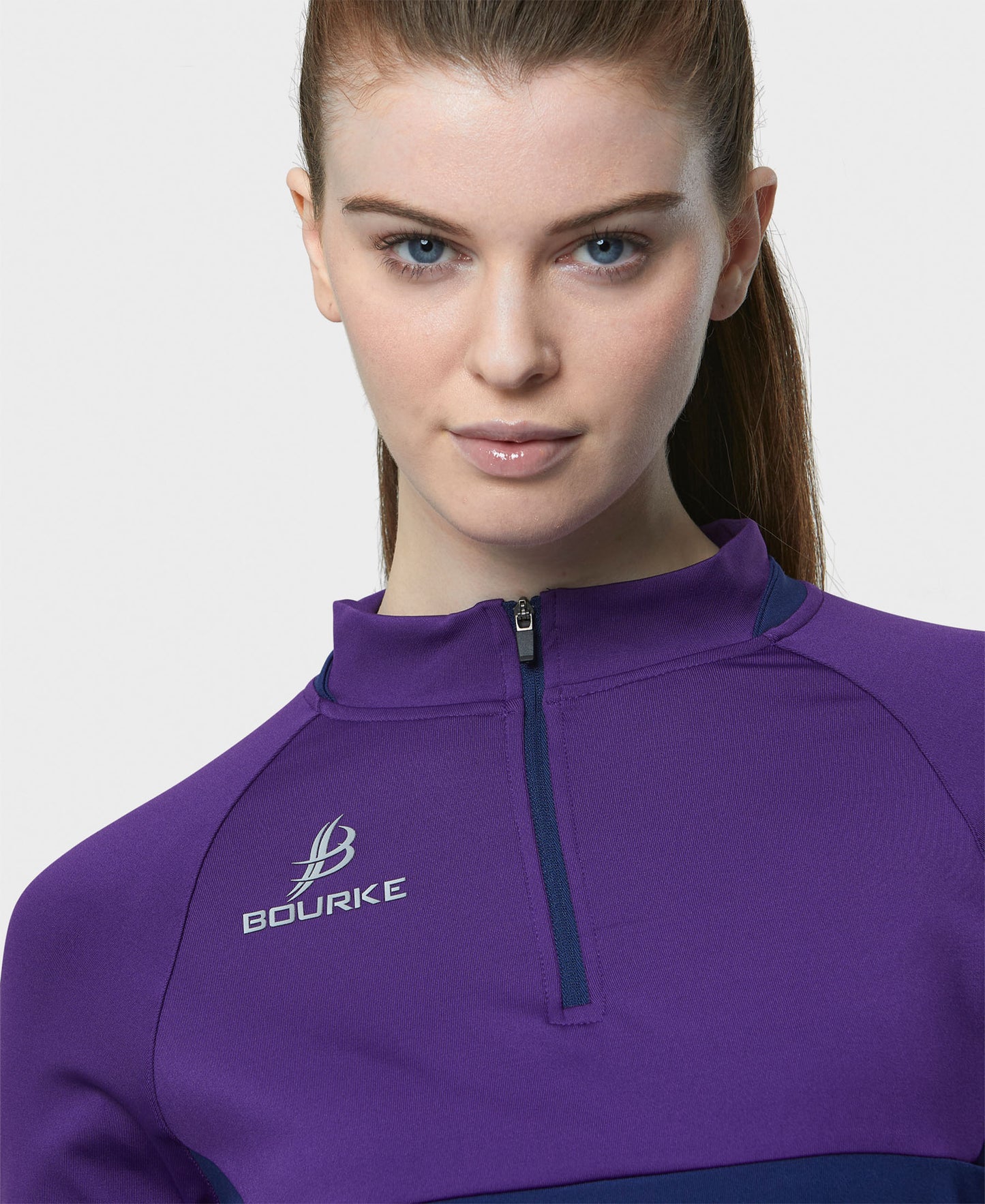 BARR Adult Half Zip (Navy/Purple)