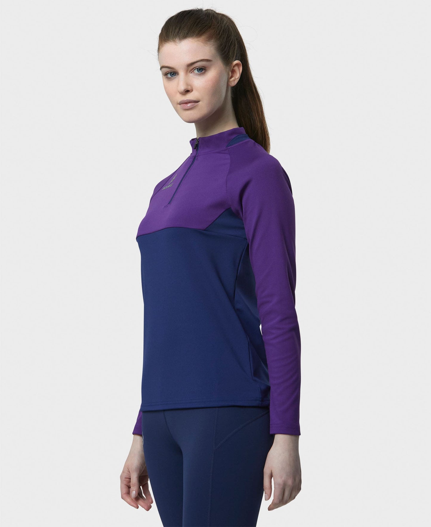 BARR Adult Half Zip (Navy/Purple)