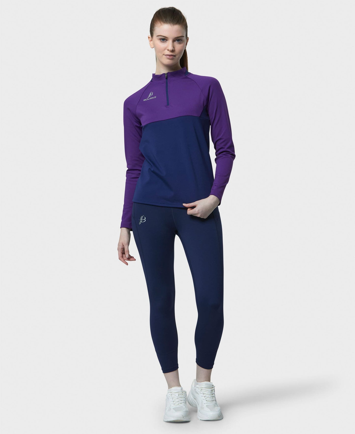 BARR Adult Half Zip (Navy/Purple)