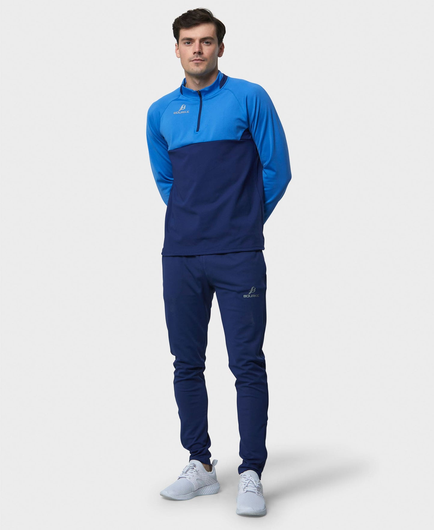 BARR Adult Half Zip (Navy/Sky)